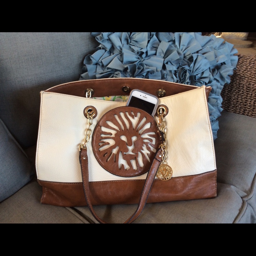 Anne Klein leather logo purse